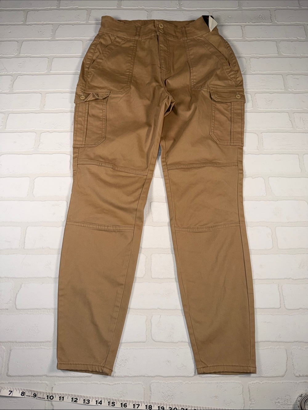 NoBo Women’s Slim Cargo High Rise Pants in Khaki Size 13 NWT